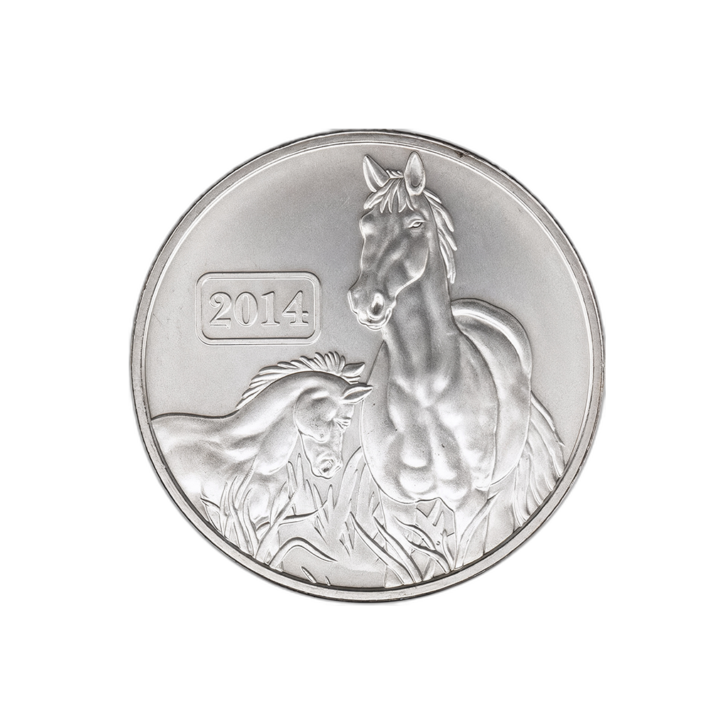 2014 Tokelau Year of the Horse $5 – 1 oz .999 Fine Silver (Queen Elizabeth II)